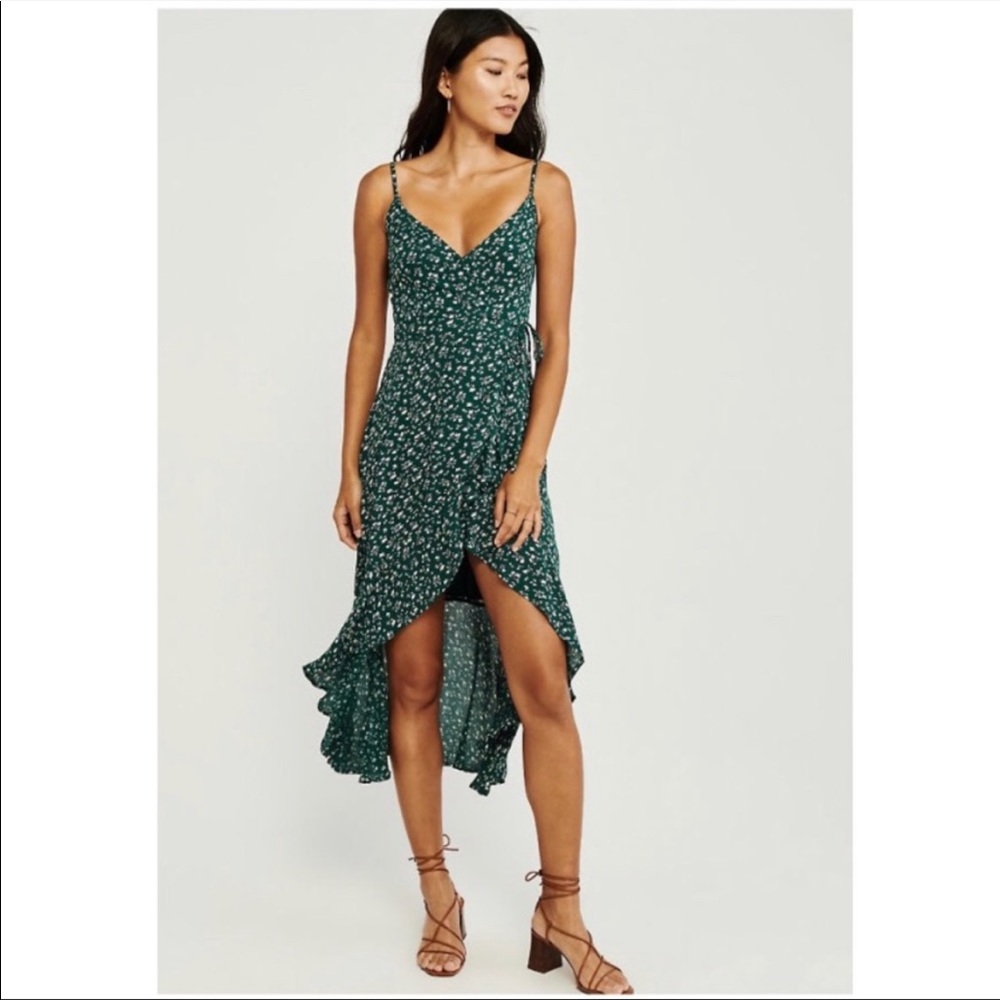 Abercrombie and Fitch Ruffle Hem Wrap Dress